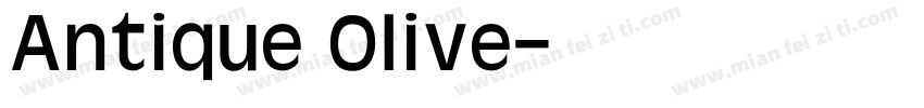 Antique Olive字体转换